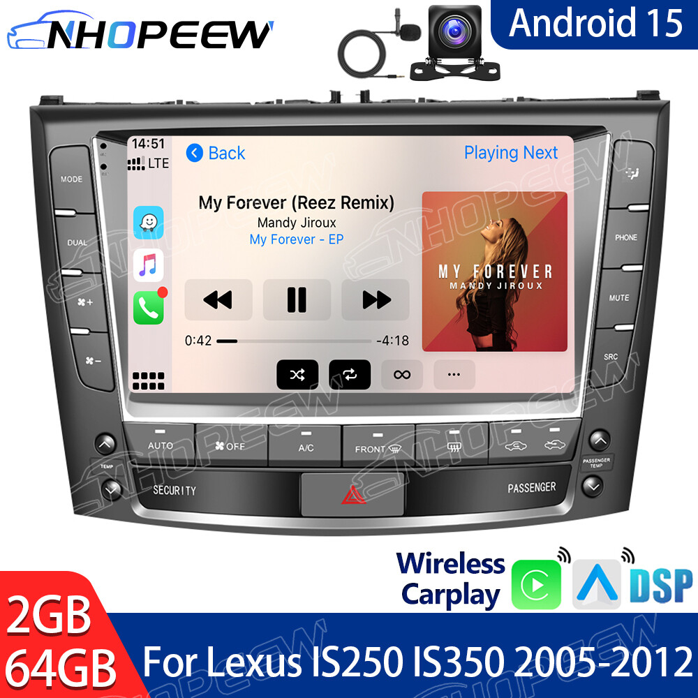 64GB Carplay Car Radio Stereo GPS DSP For Lexus IS250 IS350 2005-2012 Navigation