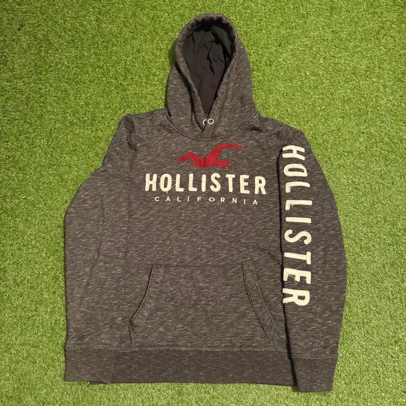 Hollister-co Men\'s Grey Hoodie Hollister-co Men\'s Grey Hoodie