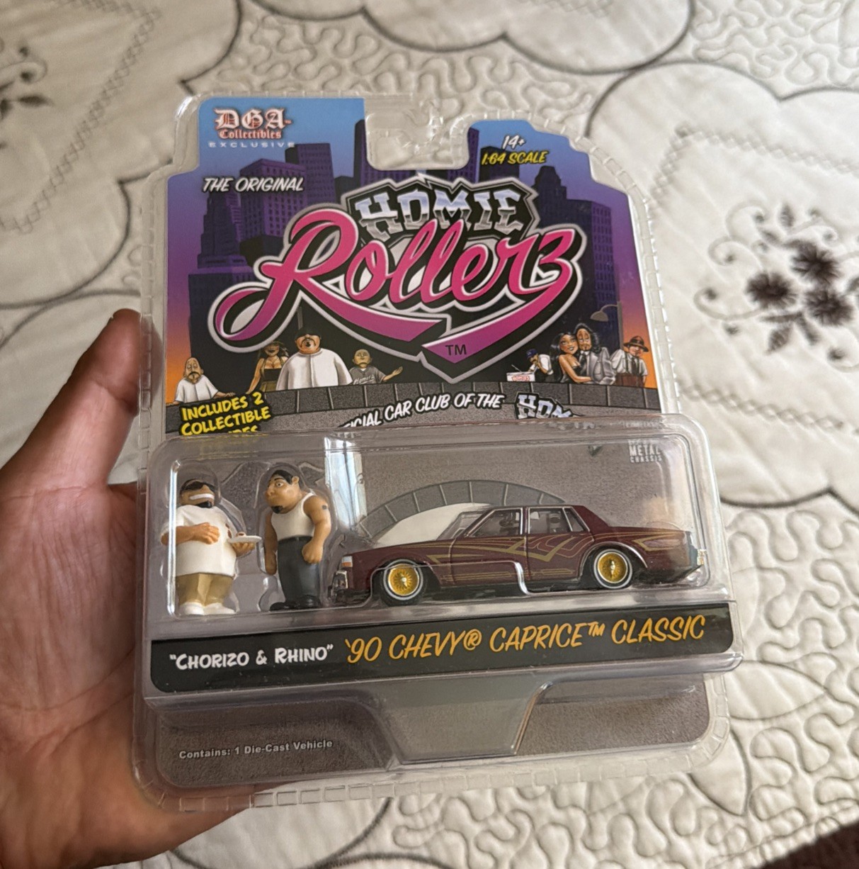 Greenlight 2025 DGA Homie Rollers '90 Chevy Caprice Classic Chorizo & Rhino Greenlight 2025 DGA Homie Rollers '90 Chevy Caprice Classic Chorizo & Rhino