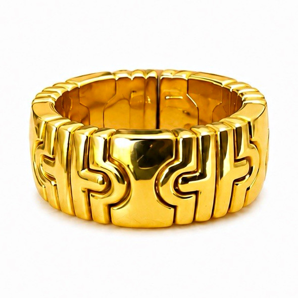Bvlgari Parentesi 18K Yellow Gold  Band Ring with original box