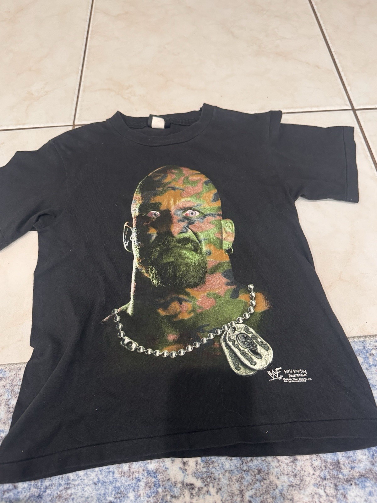 VTG Stone Cold Steve Austin Camouflage Big Face WWE Boys Shirt 10/12 Wrestling VTG Stone Cold Steve Austin Camouflage Big Face WWE Boys Shirt 10/12 Wrestling