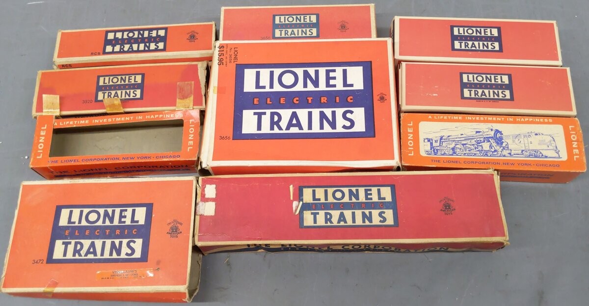 Lionel O Vintage Assorted PostWar Boxes [10]/Box