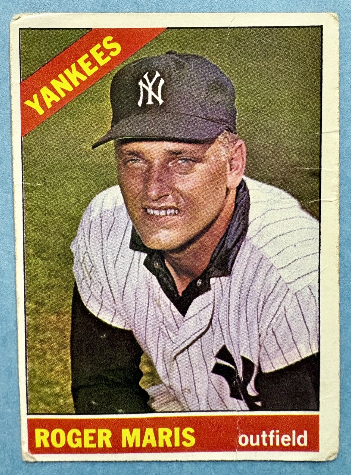1966 Topps Roger Maris #365 New York Yankees Vintage Baseball Card - Good/VG