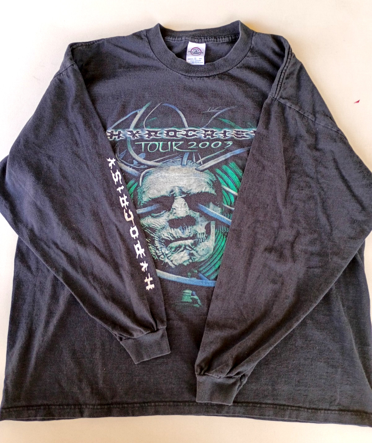HYPOCRISY VINTAGE 2003 DEATH METAL CONCERT TOUR LONG SLEEVE T SHIRT MENS SIZE XL HYPOCRISY VINTAGE 2003 DEATH METAL CONCERT TOUR LONG SLEEVE T SHIRT MENS SIZE XL