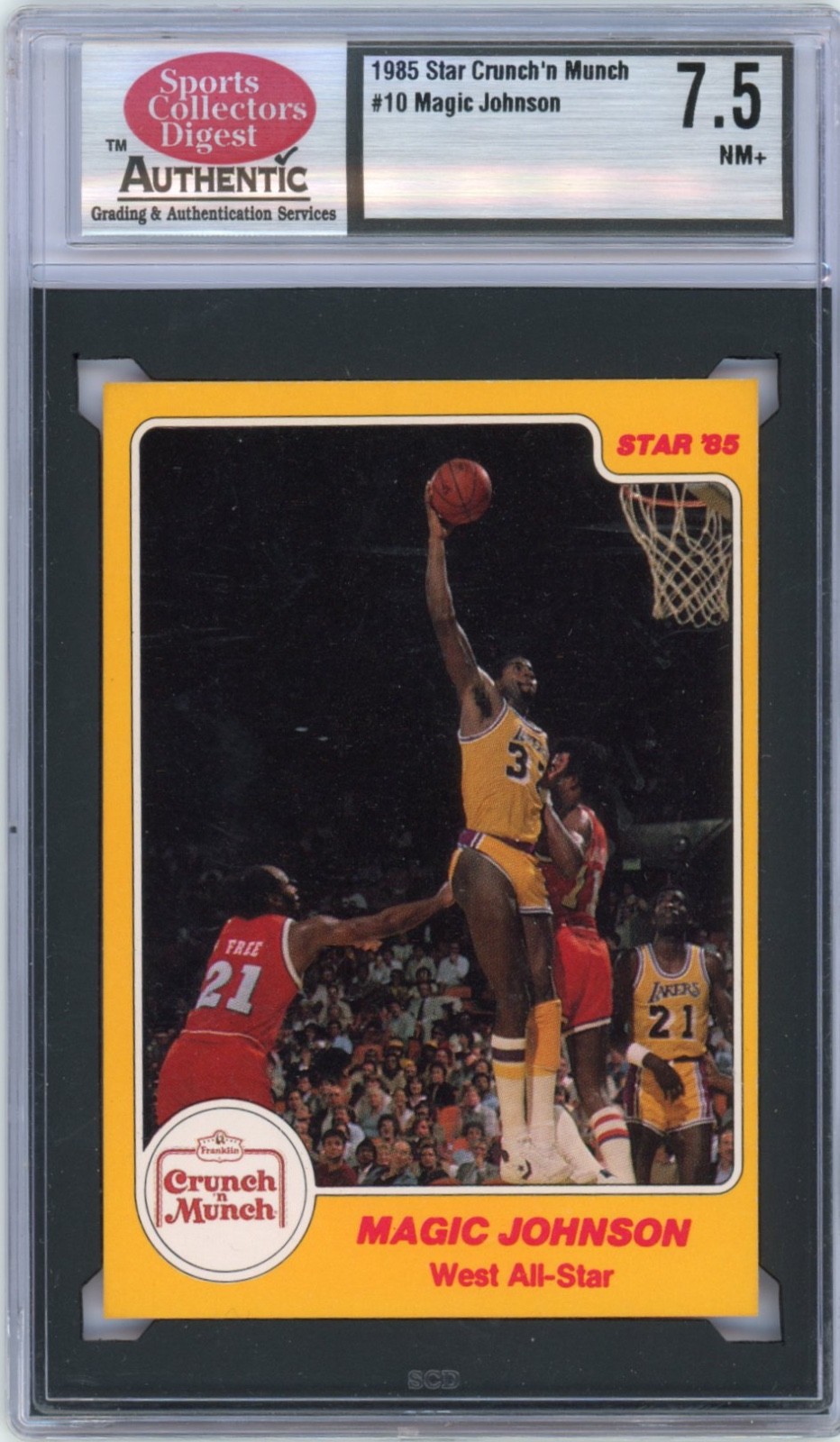 1985 Star Crunch'n'Munch All-Stars #10 Magic Johnson SCD 7.5 NM+ 1985 Star Crunch'n'Munch All-Stars #10 Magic Johnson SCD 7.5 NM+