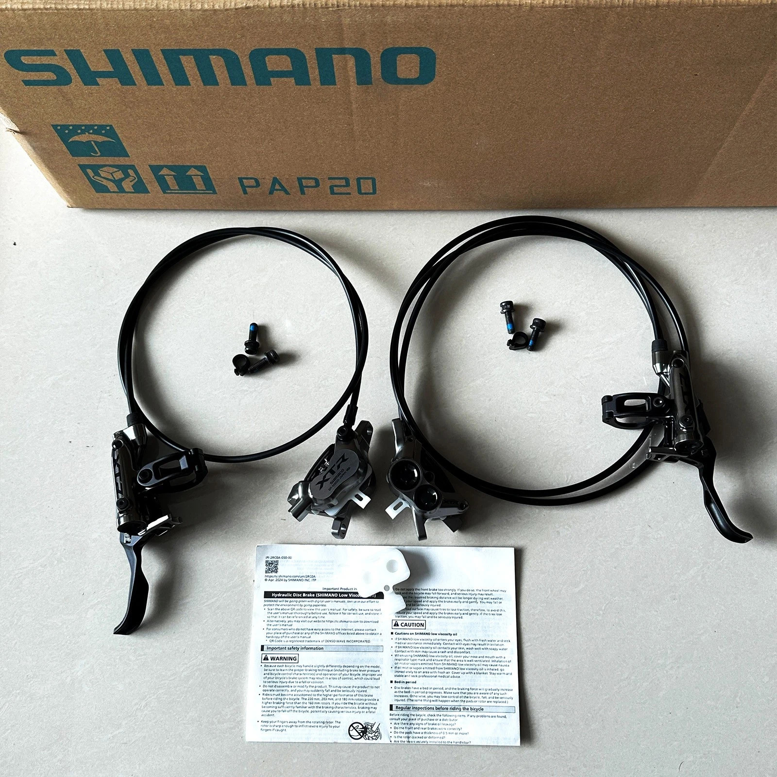 Shimano M9220 Hydraulic Disc Brake Set BL-M9220 Lever BR-M9220 Caliper MTB Bike Shimano M9220 Hydraulic Disc Brake Set BL-M9220 Lever BR-M9220 Caliper MTB Bike