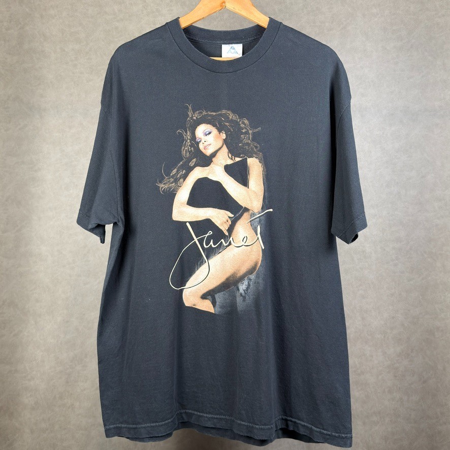 Vintage 2001 Janet Jackson All For You Tour T-Shirt XL Black Alstyle AAA