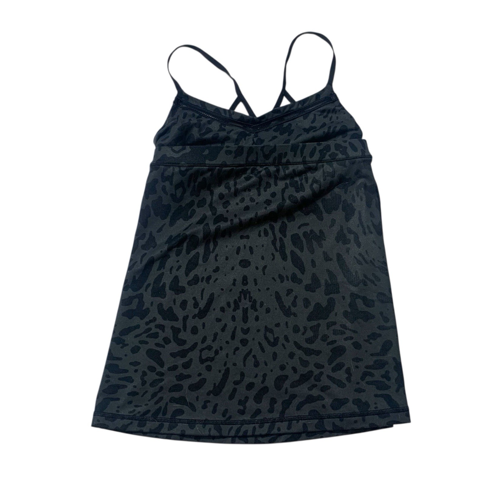 Lululemon Just Breathe Tank Top Animal Print Deep Coal Black Sz 6 Women Athletic Lululemon Just Breathe Tank Top Animal Print Deep Coal Black Sz 6 Women Athletic