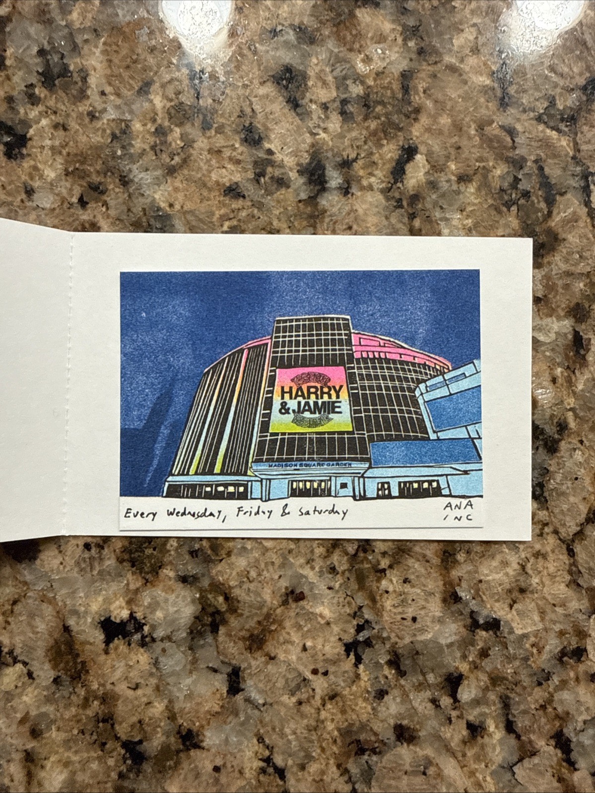 Every Wednesday, Friday & Saturday (MSG) - Harry Styles NYC Inciardi Mini Print Every Wednesday, Friday & Saturday (MSG) - Harry Styles NYC Inciardi Mini Print