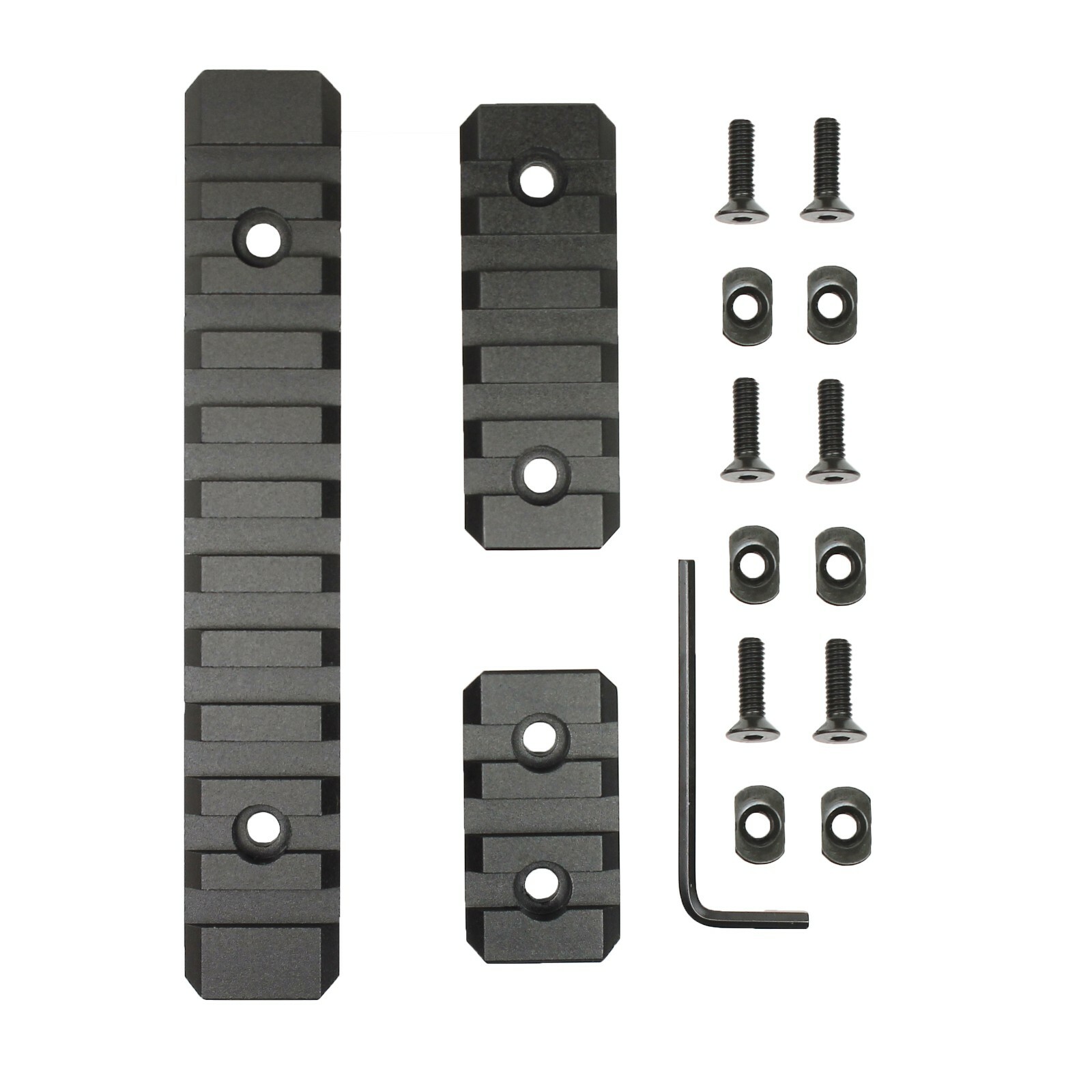 3 PCS M-Lok Picatinny Weaver Rail Section Aluminum 3 5 11 Slot 1.5\ 3 PCS M-Lok Picatinny Weaver Rail Section Aluminum 3 5 11 Slot 1.5\