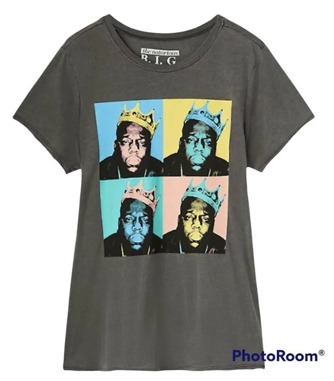 Torrid Notorious Biggie Smalls Pop Art Tee Grey Hip-hop 0X 12 Large Scoop Neck Torrid Notorious Biggie Smalls Pop Art Tee Grey Hip-hop 0X 12 Large Scoop Neck