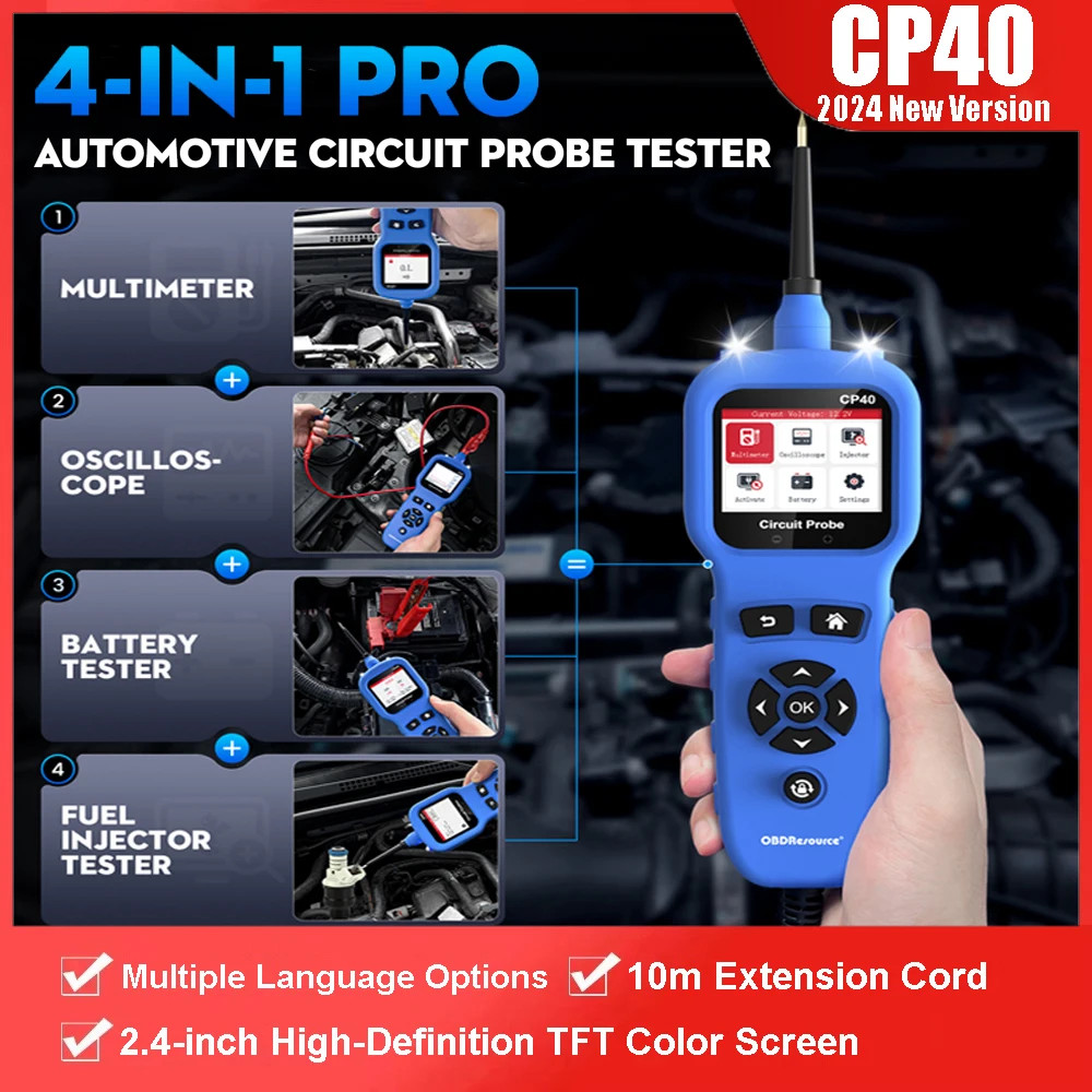 2026 Auto Power Circuit Probe Tester 4IN1 CP40 12V 24V BMS Short Diagnosis Tool 2026 Auto Power Circuit Probe Tester 4IN1 CP40 12V 24V BMS Short Diagnosis Tool