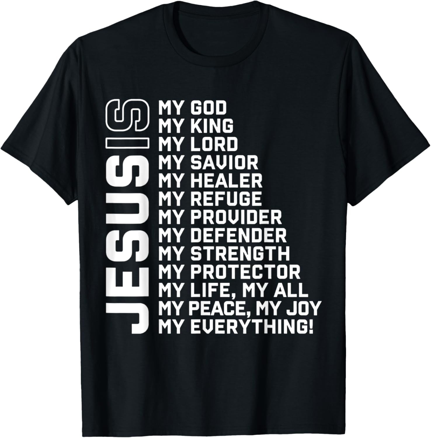 Jesus Is My God My King My Lord My Savior Christian T-Shirt