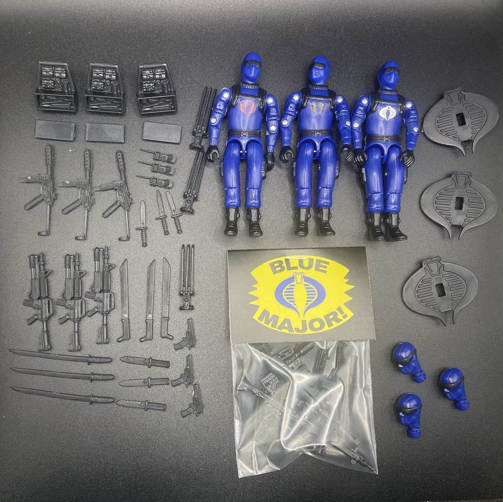 Gi Joe Blackmajor Custom Cobra Invasors X3 Squad Commandos Troopers Upgrade Guns