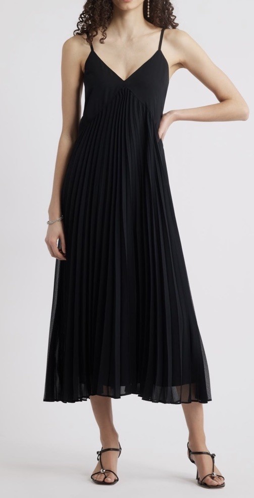 NWT Chelsea 28 Black Pleated Long Dress, Formal, Size XS NWT Chelsea 28 Black Pleated Long Dress, Formal, Size XS
