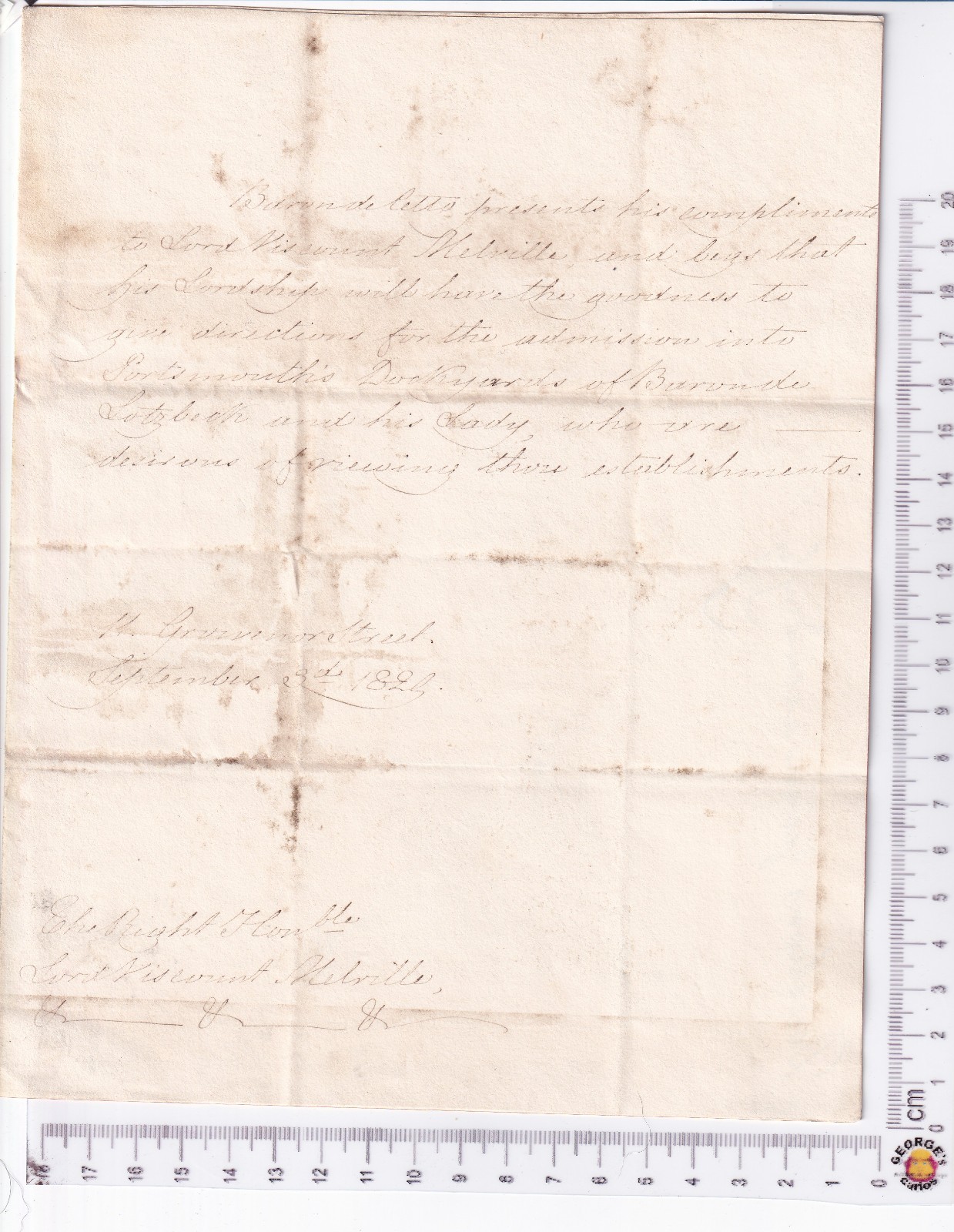 1829 Baron de Cetto Viscount Melville Access Portsmouth Dockyard de Lotzbeck 1829 Baron de Cetto Viscount Melville Access Portsmouth Dockyard de Lotzbeck