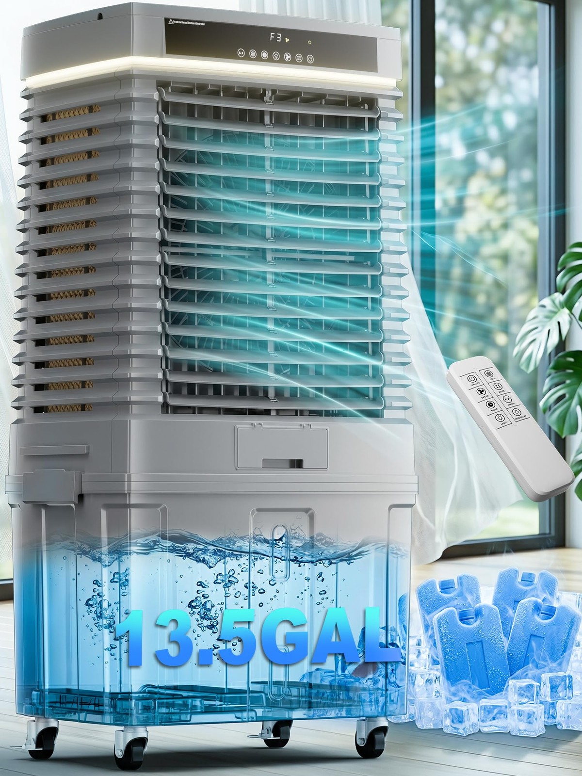 Uthfy 4000CFM Swamp Cooler for Large Room, 41” Evaporative Air Cooler 13.5Gal Uthfy 4000CFM Swamp Cooler for Large Room, 41” Evaporative Air Cooler 13.5Gal