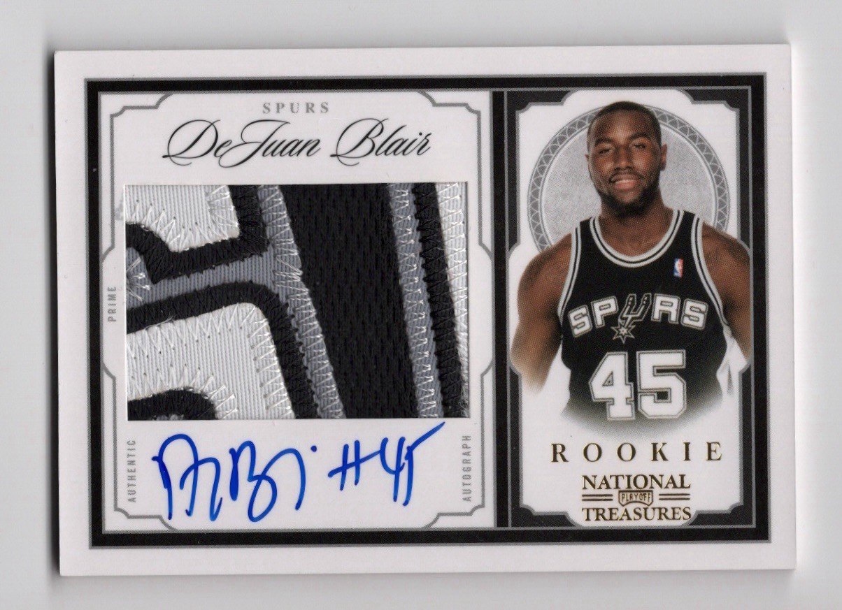 2009-10 Playoff National Treasures - RPA Gold DeJuan Blair #'d 06/25