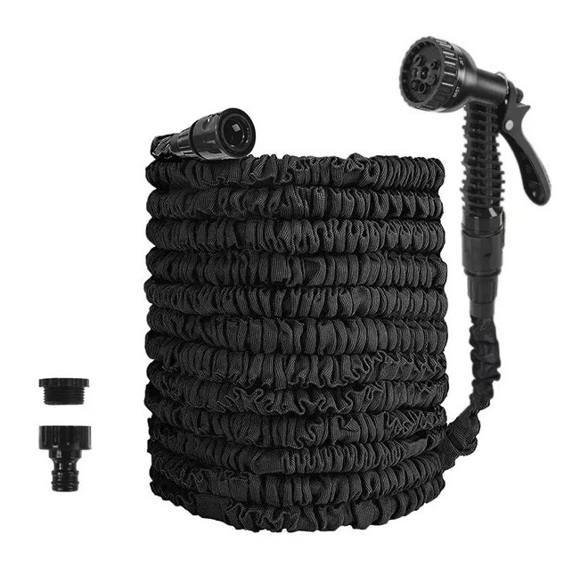 1pc Expandable Magic Garden Hose with 7-Function Spray Water Gun - NEW