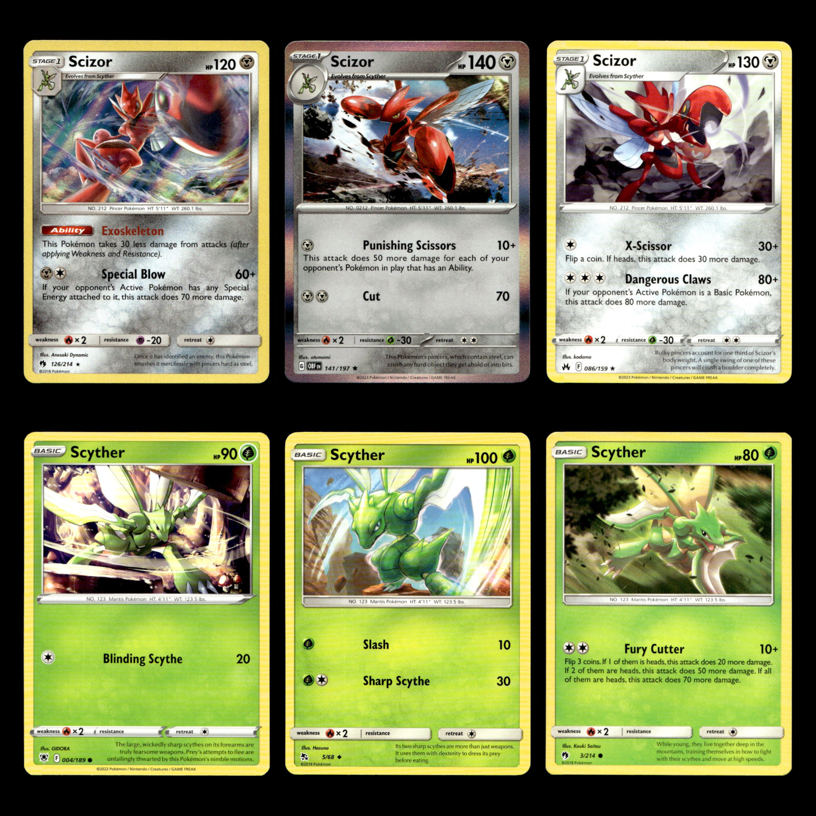 Scizor Holo Card 126.0 Sun Moon Lost Thunder Pokemon Cards Collection Set