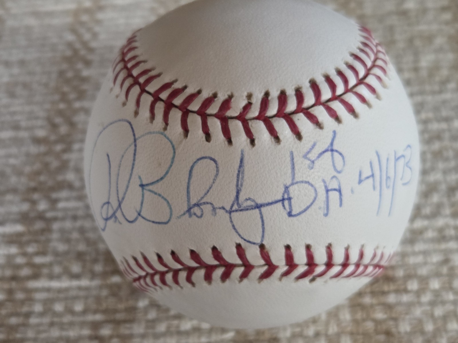 Ron Blomberg signed OML Baseball INSCRIBED \ Ron Blomberg signed OML Baseball INSCRIBED \