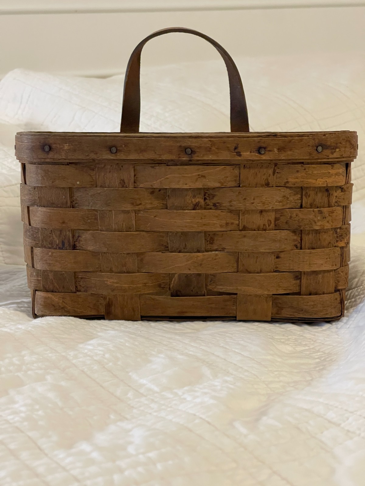 Vintage Longaberger Classic Wall or Sitting 9 inch Basket - Signed RM 1984 Vintage Longaberger Classic Wall or Sitting 9 inch Basket - Signed RM 1984