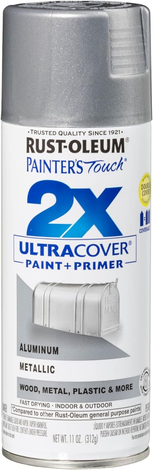 Rust-Oleum Painter's Touch 2X Spray Paint 11oz – Metallic Aluminum Rust-Oleum Painter's Touch 2X Spray Paint 11oz – Metallic Aluminum