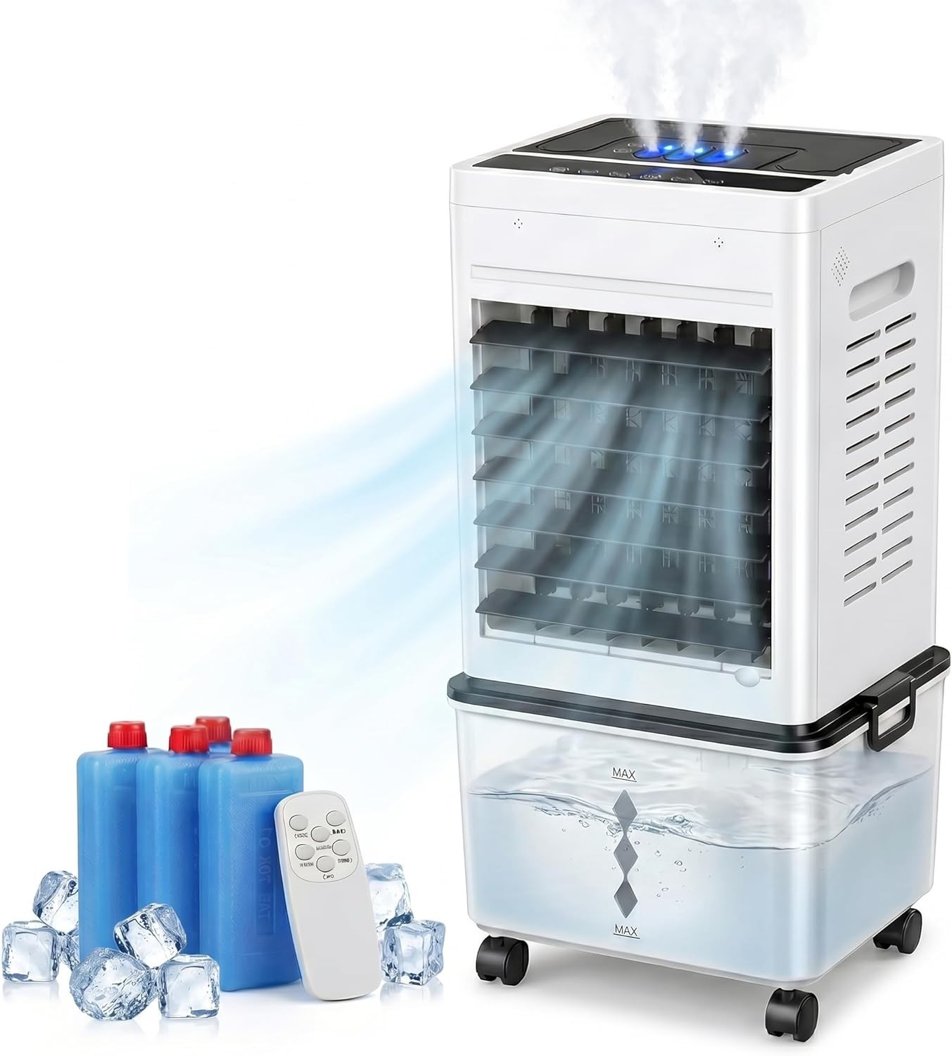 Aire Acondicionado Portatil Con Remoto Tanque De Agua 5.3 Galones Enfriador Aire