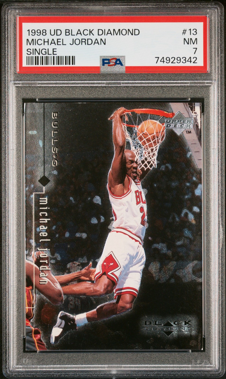 1998-99 Upper Deck Black Diamond Single Michael Jordan PSA 7 #13 1998-99 Upper Deck Black Diamond Single Michael Jordan PSA 7 #13