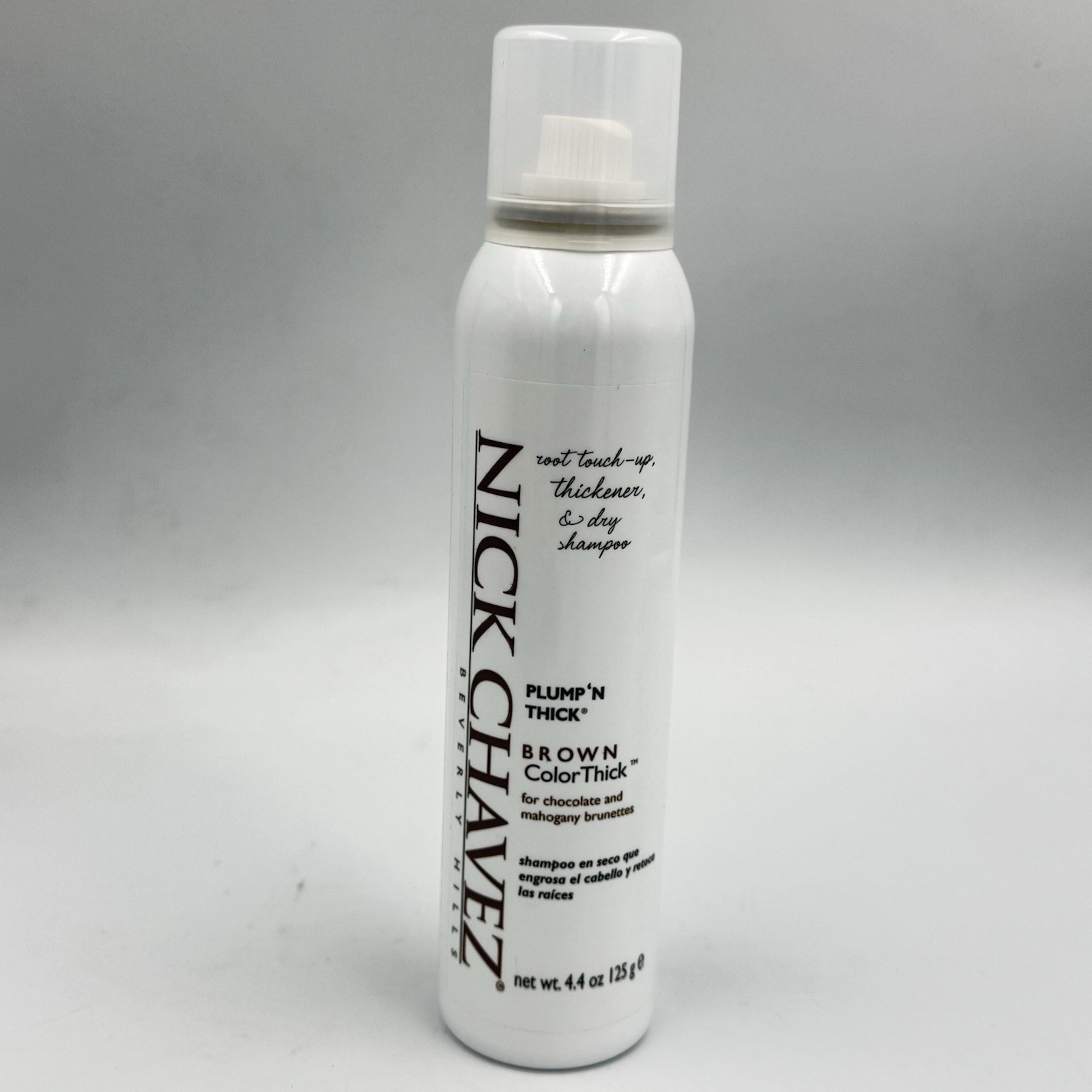 Nick Chavez PLUMP\'N THICK Brown ColorThick Dry SHAMPOO Root Touch-up 4.4.oz/125g Nick Chavez PLUMP\'N THICK Brown ColorThick Dry SHAMPOO Root Touch-up 4.4.oz/125g