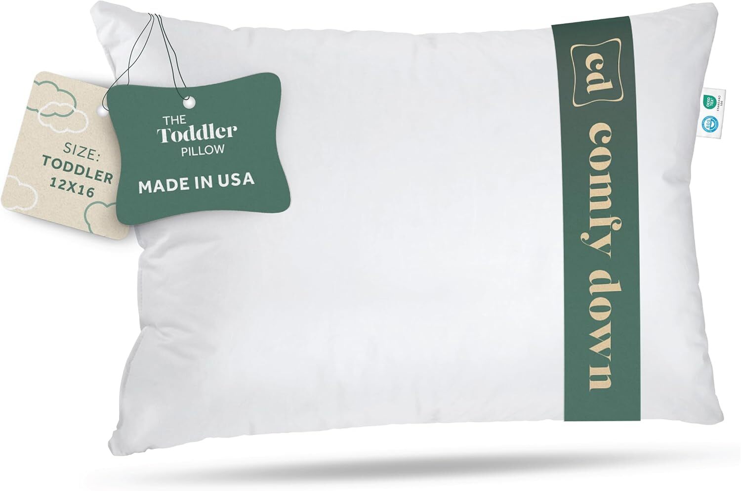 ComfyDown Toddler Pillow - 800 - Fill Power Goose Down - 300-TC Cotton Cover ComfyDown Toddler Pillow - 800 - Fill Power Goose Down - 300-TC Cotton Cover