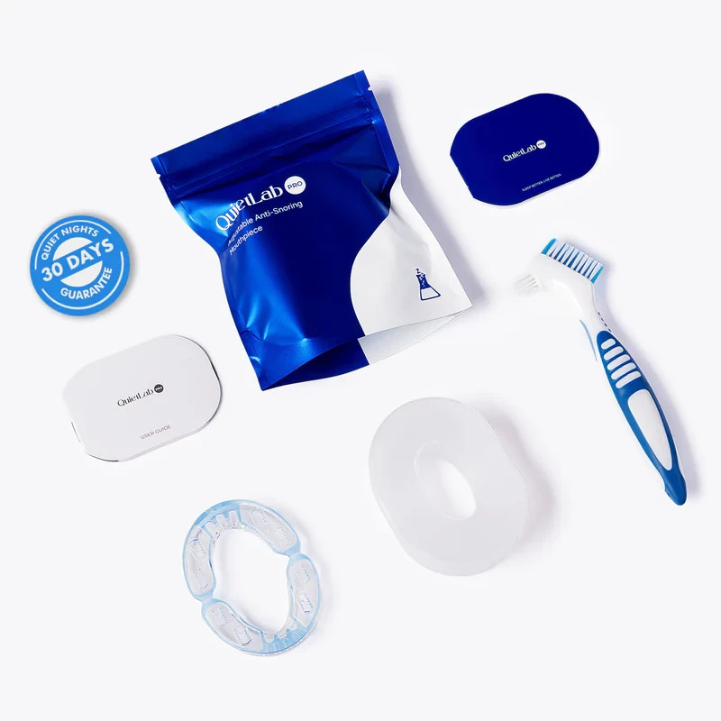 QuietLab Pro Adjustable Anti-Snoring Mouthpiece - ( Free Brush & Case Inside) QuietLab Pro Adjustable Anti-Snoring Mouthpiece - ( Free Brush & Case Inside)