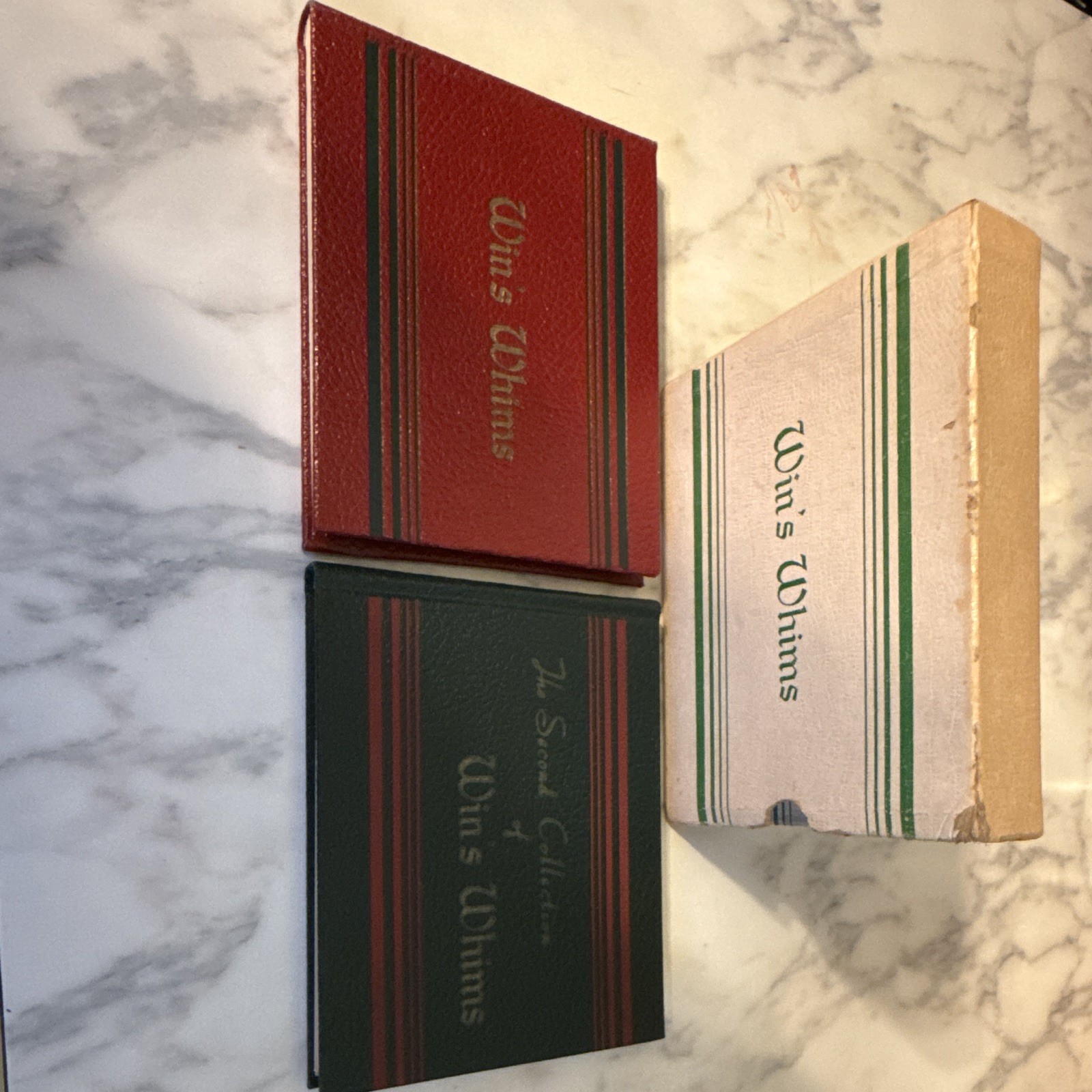 Vintage 1935 Win's Whims Cookbook 2-Volume Box Set Great Condition