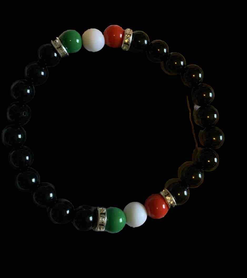 Handmade Italian Flag Bracelet Red White Green Handmade Italian Flag Bracelet Red White Green