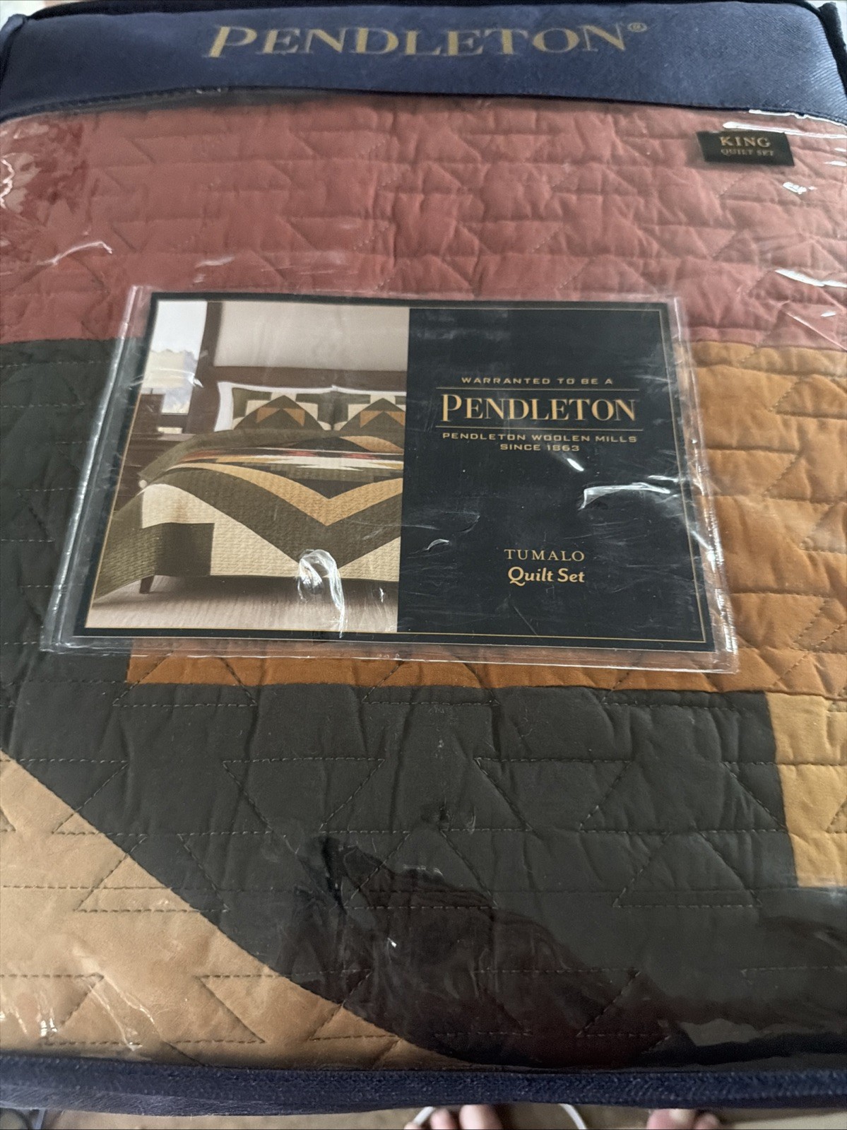 Pendleton King Quilt Set Tumalo Green Cotton New Pendleton King Quilt Set Tumalo Green Cotton New