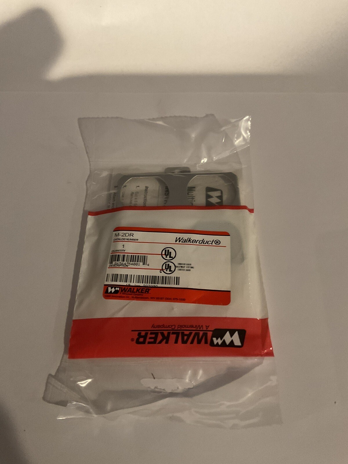 QTY (2) WIREMOLD WALKER M-2DR MULTIPLEX DUAL DUPLEX RECEPTACLE PLATE