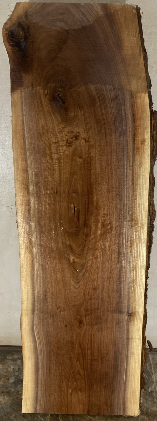 Live edge black walnut Wood slab kiln dried and planed  1.5”x10-12”x39”