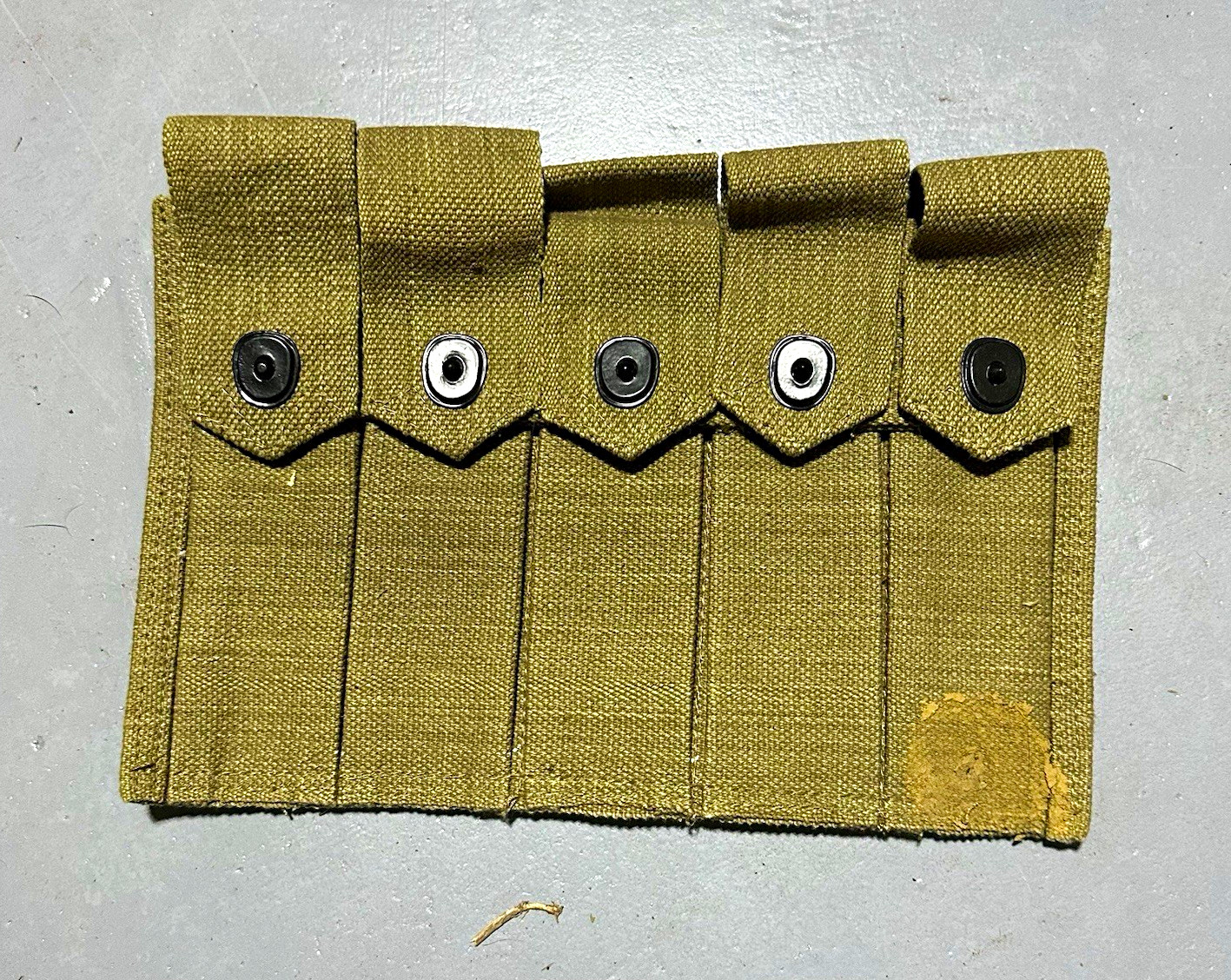 WWII U.S. Wharton Mfg. Co. Canvas 5-Pocket Ammo Clip Pouch \