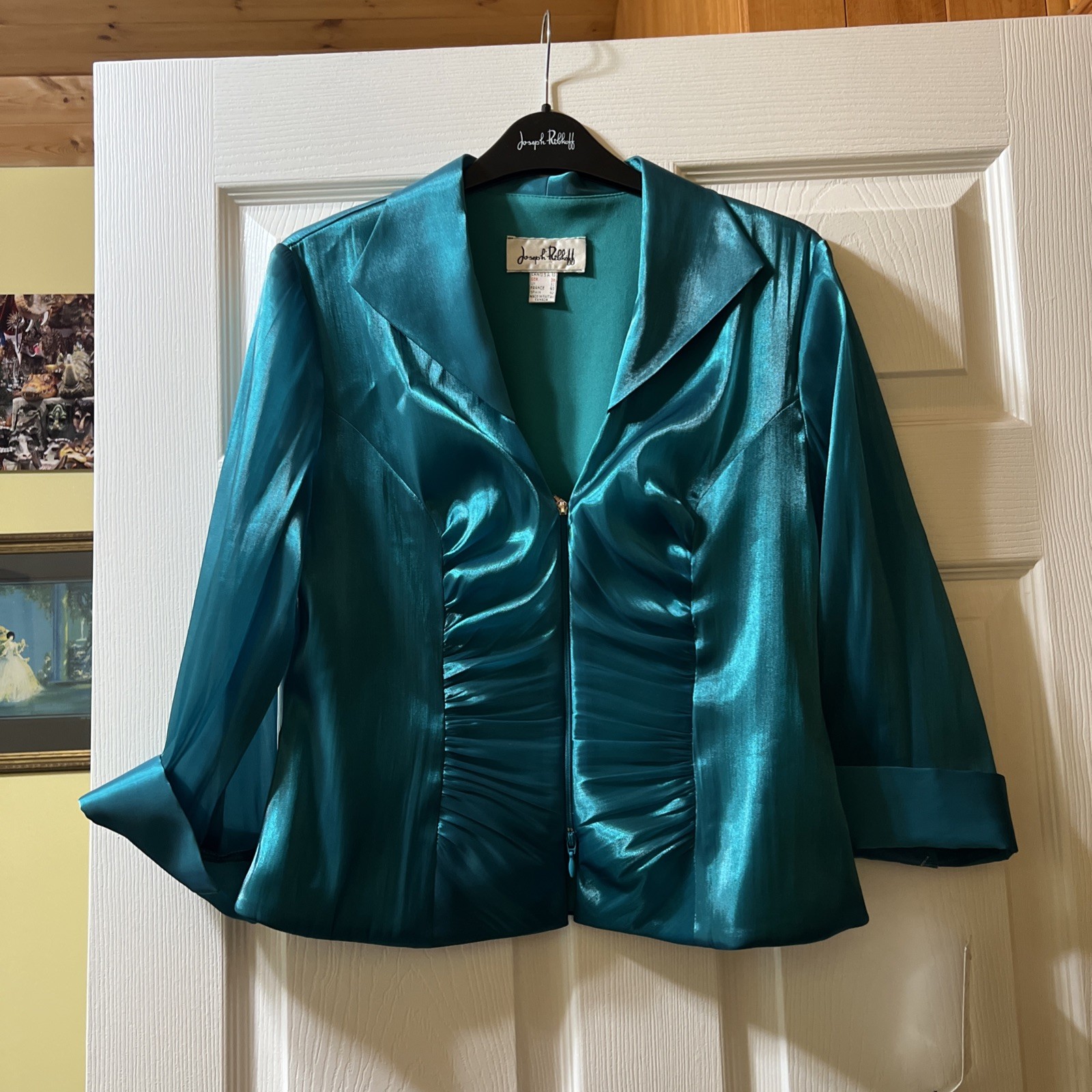Joseph Ribkoff Zipper Formal Top Blouse Size US 10