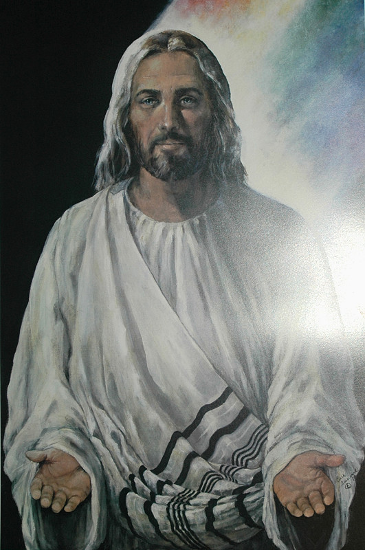 Beth Sweigard PRINCE OF PEACE 24x17 Yeshua Jesus Prayer Shawl Messianic Artwork