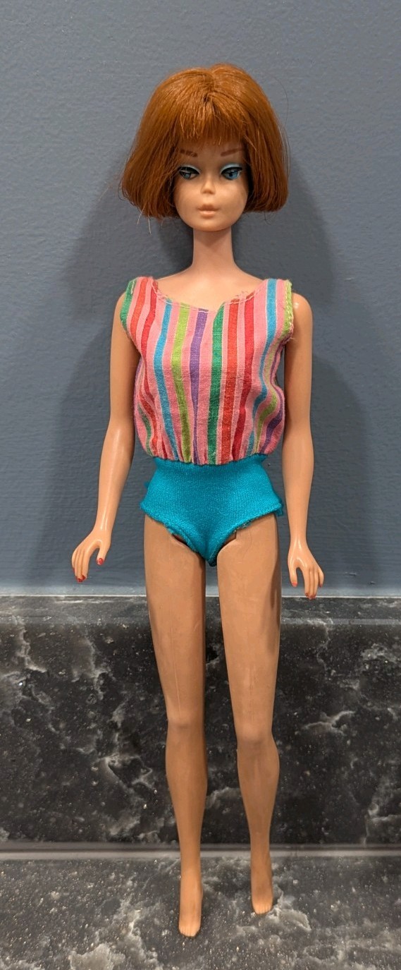 Vintage Mattel Barbie American Girl Doll Titian/Red Hair 1960\'s Bendable Legs Vintage Mattel Barbie American Girl Doll Titian/Red Hair 1960\'s Bendable Legs