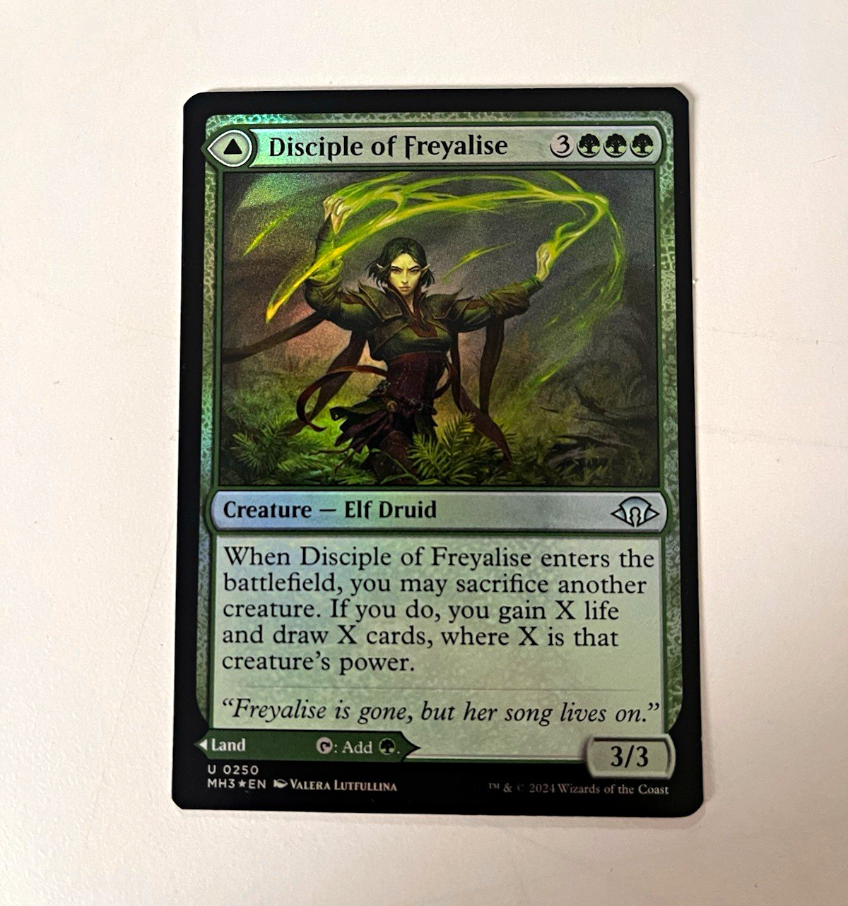 Disciple of Freyalise   Garden of Freyalise Foil NM MH3 MTG #0250