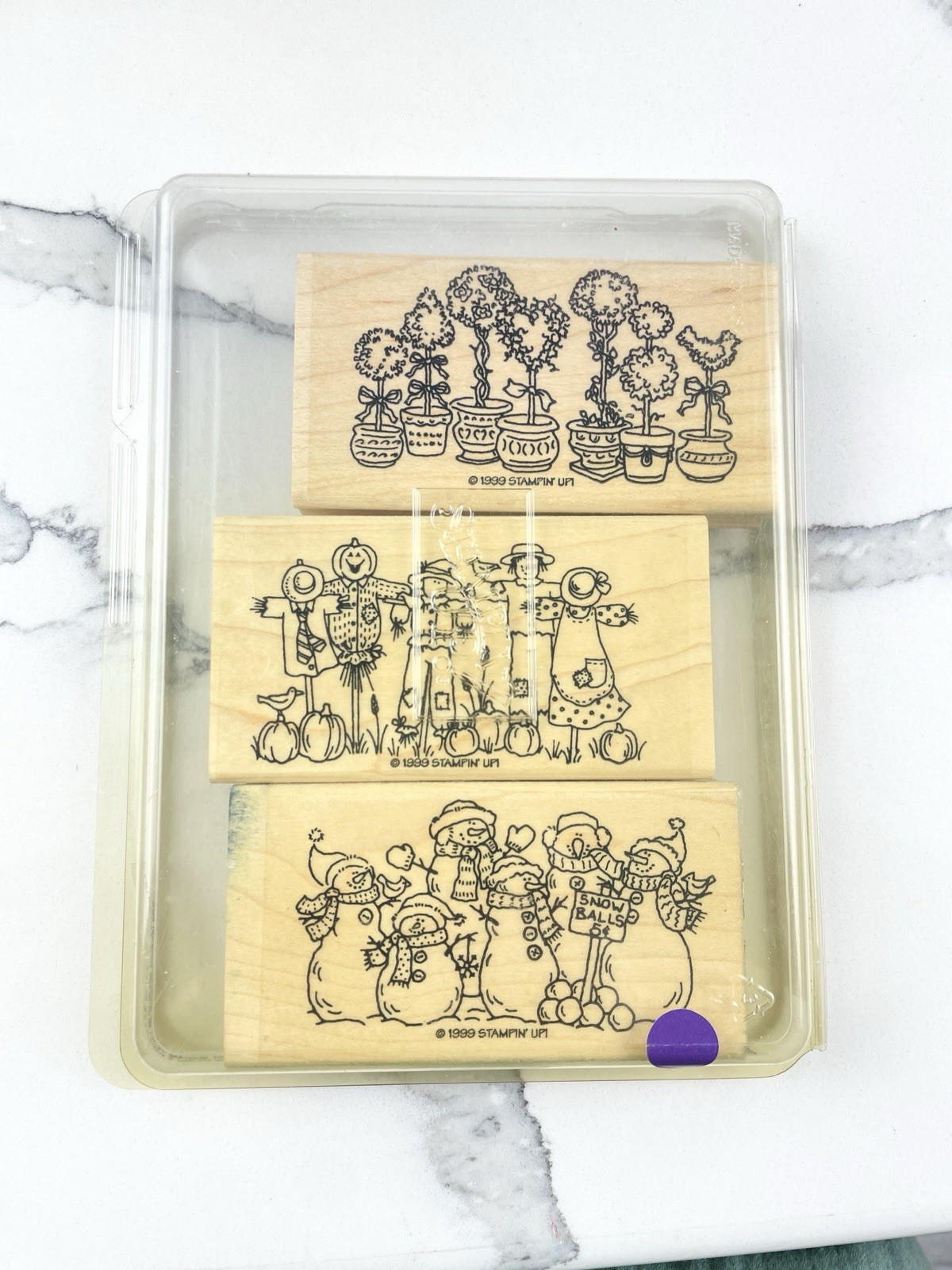 1999 Stampin Up Great Groupings Seasons Wood Rubber Stamp Set 1999 Stampin Up Great Groupings Seasons Wood Rubber Stamp Set