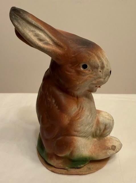 1950's VTG Composition Paper Mache Bunny Rabbit Figurine Western Germany Easter 1950's VTG Composition Paper Mache Bunny Rabbit Figurine Western Germany Easter