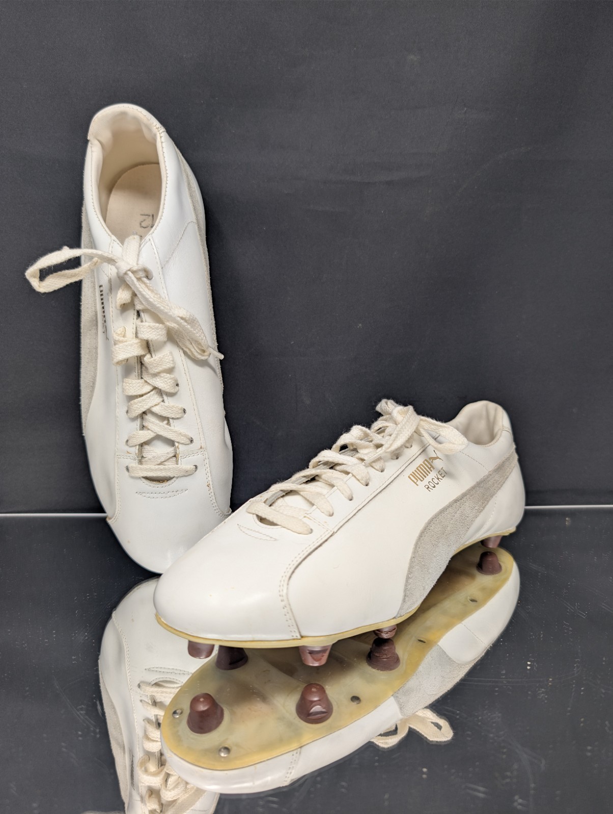 (12) NOS 1970s-80s Puma Rocket CLEATS Yugoslavia WHITE Soccer Football (12) NOS 1970s-80s Puma Rocket CLEATS Yugoslavia WHITE Soccer Football