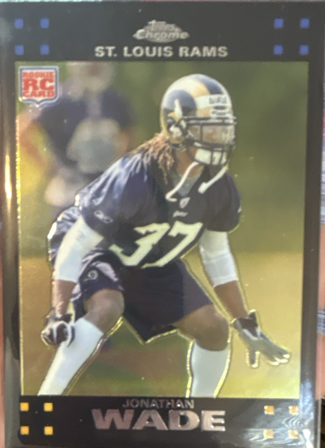 Topps 2007 Topps Chrome Jonathan Wade #293 St. Louis Rams Rookie Topps 2007 Topps Chrome Jonathan Wade #293 St. Louis Rams Rookie