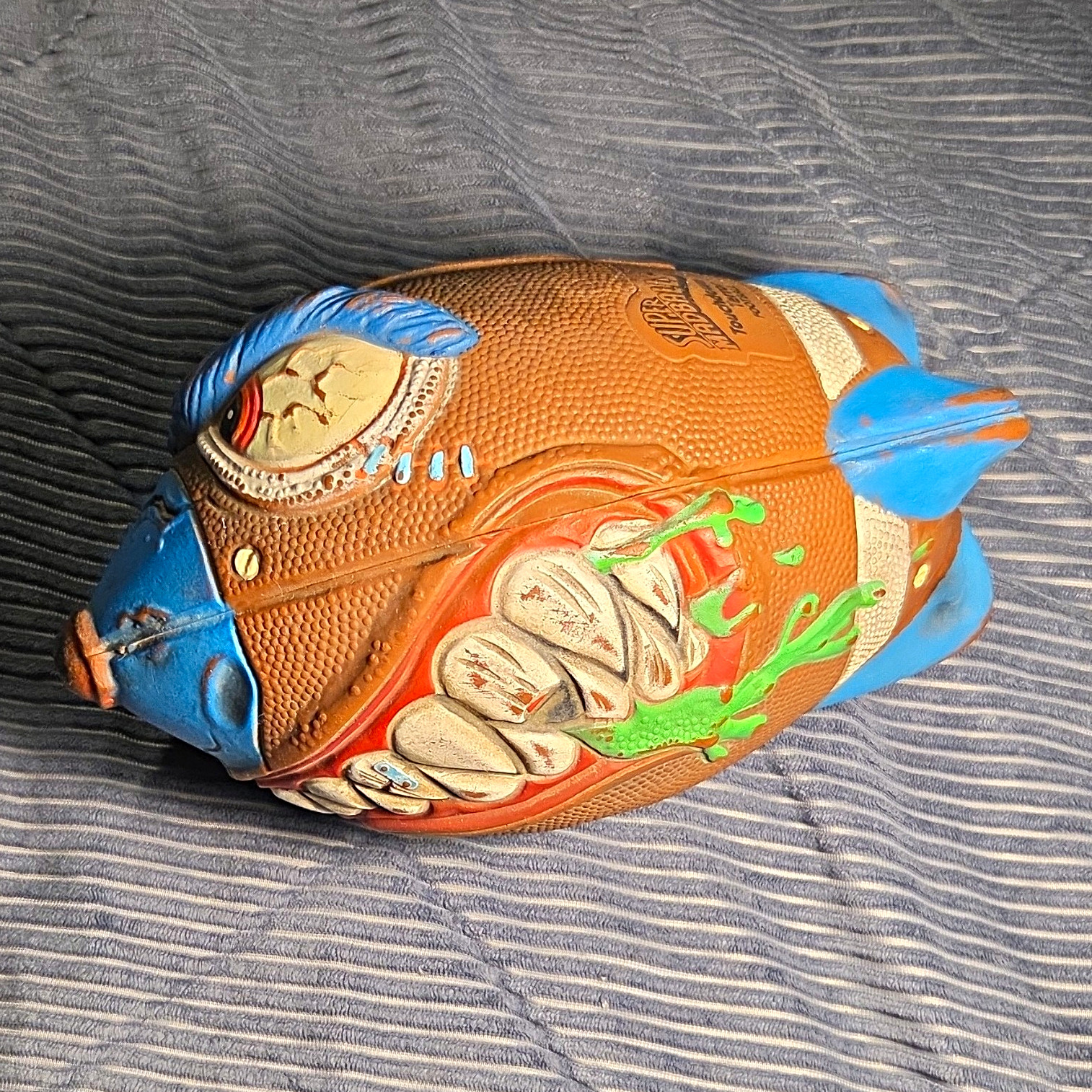 Super Madballs Touchdown Terror Football #36 Plastic Vintage 1985 Super Madballs Touchdown Terror Football #36 Plastic Vintage 1985