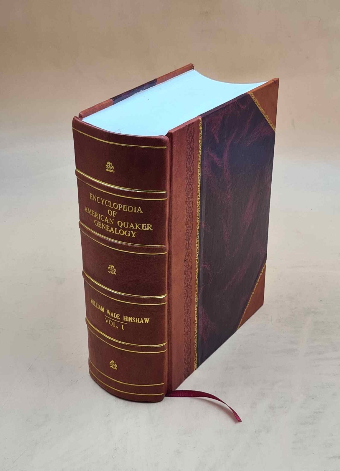 Encyclopedia of American Quaker genealogy by WIlliam W V.1 1936 [Leather Bound]