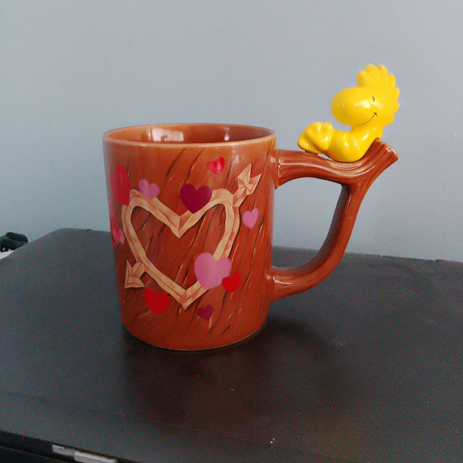 1972 Peanuts Woodstock Hearts Mug Teleflora Gift Valentine Love Mug Japan Vtg