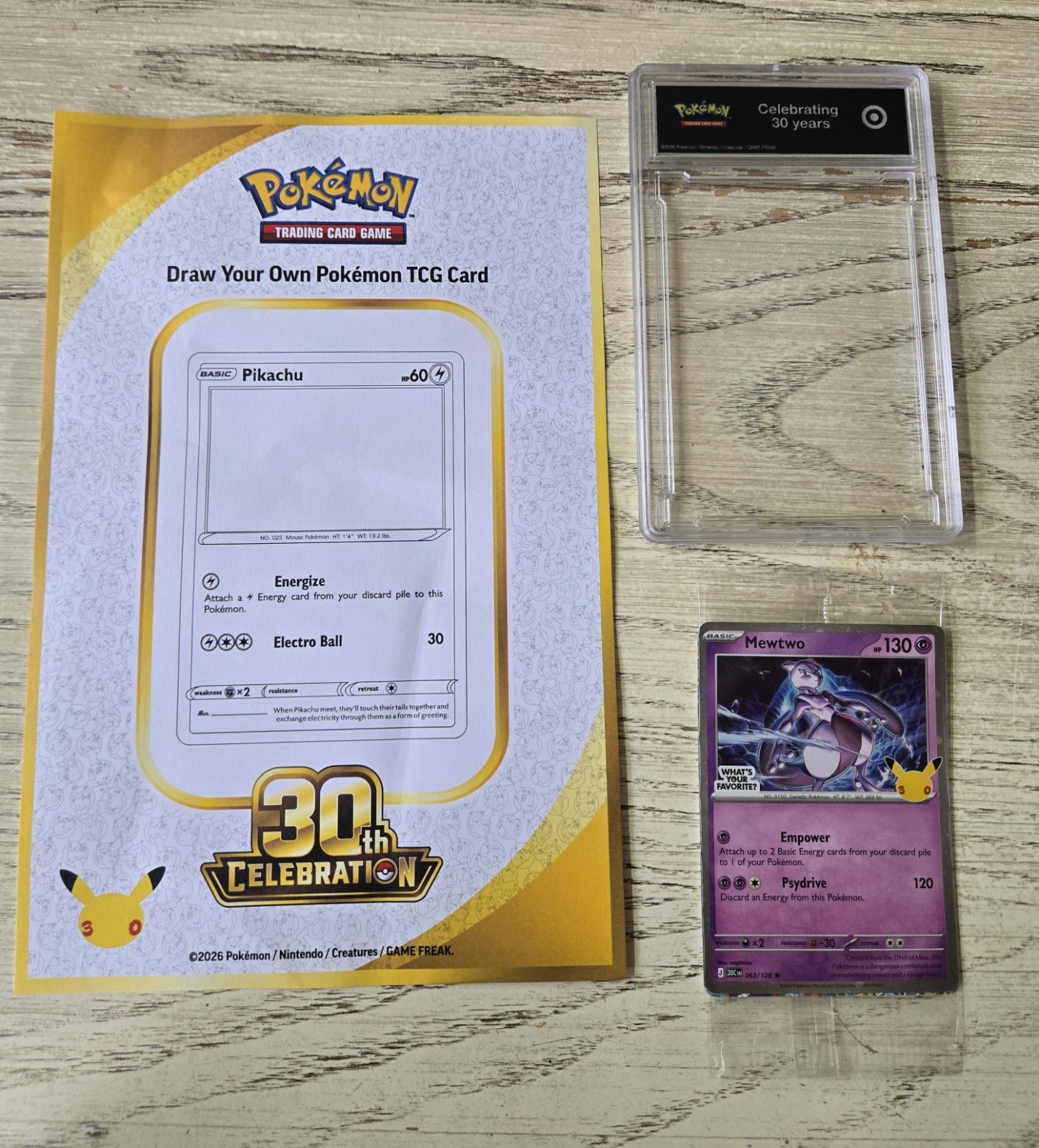 Target Mewtwo Pokemon Promo Family 30th Anni SEALED Draw Your Own Card/Case Target Mewtwo Pokemon Promo Family 30th Anni SEALED Draw Your Own Card/Case